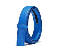 NIUXICH Hommes femmes 2.4cm 3.0cm 3.5cm cuir boucle automatique ceinture sans boucle jaune/gris/bleu/vert ceinture sans boucle, 120cm