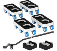 NIUXX Patins de Meubles Haute Capacité - Design avec Roulement à Billes - INCL. Levier et Adaptateurs pour Déplacer Facilement Canapé (1.5pouce rectangulaire Leve Meuble+Pied de biche)