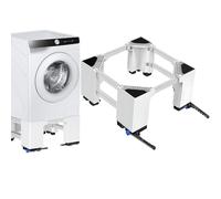 NIUXX Support Machine à Laver avec roulettes, Socle Machine à Laver de 28cm de Haut, Socle laver linge réglable pour lave-linge, adapté aux lave-linge et sèche-linge, capacité de charge de 400 kg