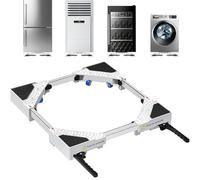 NIUXX Universel Socle Lave Linge Avec Roulettes Pivotantes à 360° pour une Manœuvre sans Effort, Fonction Anti-Vibrations, Freins Réglables, Taille Ajustable, pour Lave-Linge Empilés de 42 à 69 cm