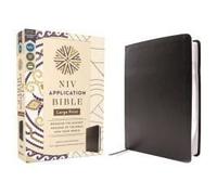 Niv Application Bible, Large Print, European Bonded Leather, Black, Red Letter, Comfort Print