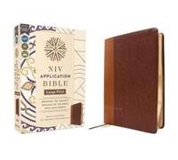 Niv Application Bible, Large Print, Leathersoft, Brown, Red Letter, Comfort Print