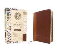 NIV Application Bible, Large Print, Leathersoft, Brown, Red Letter, Thumb Indexed, Comfort Print: Bringing the Ancient Message of the Bible into Your World