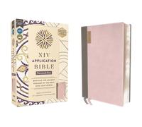 NIV Application Bible, Personal Size, Leathersoft, Pink/Gray, Re (de piel falsa)