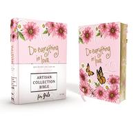 NIV, Artisan Collection Bible for Girls, Cloth over Board, Pink Daisies, Designed Edges under Gilding, Red Letter, Comfort Print