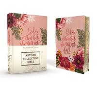 Niv, Artisan Collection Bible, Cloth Over Board, Pink Floral, Designed Edges Under Gilding, Red Letter Edition, Comfort Print