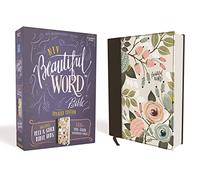 NIV, Beautiful Word Bible, Updated Edition, Journal Edition for Women, 600+ Full-Color Illustrated Verses, Peel/Stick Bible Tabs, Floral Cloth over Board, Red Letter, Comfort Print