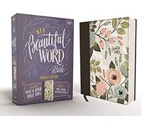 Niv, Beautiful Word Bible, Updated Edition, Peel/Stick Bible Tabs, Cloth Over Board, Multi-Color Floral, Red Letter, Comfort Print