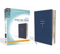 Niv, Bible For Teens, Thinline Edition, Leathersoft, Blue, Red Letter Edition, Comfort Print