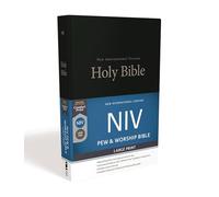 NIV, Church Bible (Pew Bible), Large Print, Hardcover, Black, Comfort Print