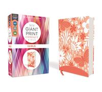 NIV, Giant Print Compact Bible for Girls, Leathersoft, Coral, Red Letter, Comfort Print