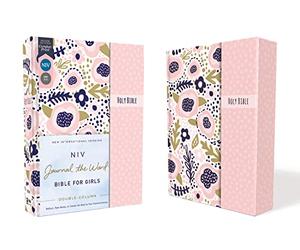 NIV, Journal the Word Bible for Girls, Double-Column, Hardcover, Pink, Magnetic Closure, Red Letter, Comfort Print: Reflect, Take Notes, or Create Art Next to Your Favorite Verses