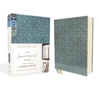 NIV, Journal the Word Bible (Perfect for Note-Taking), Large Print, Leathersoft, Teal, Red Letter, Comfort Print: Reflect, Take Notes, or Create Art Next to Your Favorite Verses