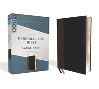 NIV, Personal Size Bible, Large Print, Leathersoft, Black, Red Letter, Comfort Print