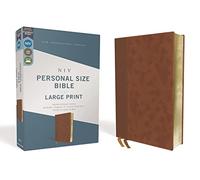 NIV, Personal Size Bible, Large Print, Leathersoft, Brown, Red Letter, Comfort Print