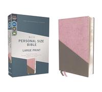 NIV, Personal Size Bible, Large Print, Leathersoft, Pink/Gray, Red Letter, Comfort Print