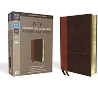 Niv, Personal Size Reference Bible, Large Print, Imitation Leather, Brown, Red Letter Edition, Comfort Print
