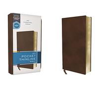 NIV, Pocket Thinline Bible, Leathersoft, Brown, Red Letter, Comfort Print