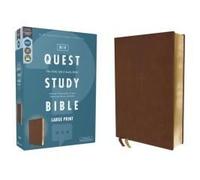 Niv, Quest Study Bible, Large Print, Leathersoft, Brown, Comfort Print
