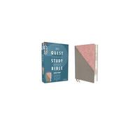 Niv, Quest Study Bible, Large Print, Leathersoft, Gray/Pink, Comfort Print