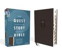 Niv, Quest Study Bible, Leathersoft, Black, Indexed, Comfort Print