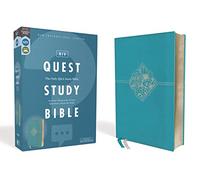NIV, Quest Study Bible, Leathersoft, Teal, Comfort Print: The Only Q and A Study Bible