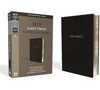 Niv, Reference Bible, Giant Print, Leather-Look, Black, Red Letter Edition, Comfort Print