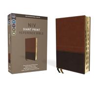 NIV, Reference Bible, Giant Print, Leathersoft, Brown, Red Letter, Thumb Indexed, Comfort Print