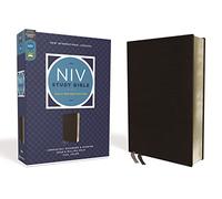 NIV Study Bible, Fully Revised Edition (Study Deeply. Believe Wholeheartedly.), Bonded Leather, Black, Red Letter, Comfort Print