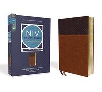 NIV Study Bible, Fully Revised Edition (Study Deeply. Believe Wholeheartedly.), Large Print, Leathersoft, Brown, Red Letter, Comfort Print
