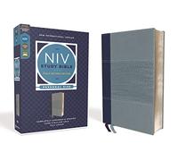 NIV Study Bible, Fully Revised Edition (Study Deeply. Believe Wholeheartedly.), Personal Size, Leathersoft, Navy/Blue, Red Letter, Comfort Print