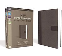 Niv, Super Giant Print Reference Bible, Giant Print, Imitation Leather, Gray, Red Letter Edition