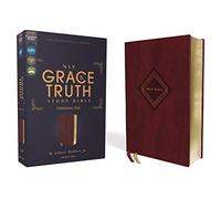 Niv, The Grace And Truth Study Bible (Trustworthy And Practical Insights), Personal Size, Leathersoft, Burgundy, Red Letter, Comfort Print