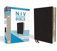 Niv, Thinline Bible, Bonded Leather, Black, Indexed, Red Letter Edition