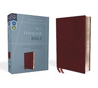 NIV, Thinline Bible, Bonded Leather, Burgundy, Red Letter, Comfort Print