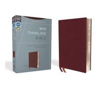 Zondervan – Bible NIV Thinline – Cuir reconstitué bordeaux – Texte en rouge – Comfort Print