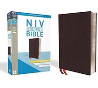 Niv, Thinline Bible, Giant Print, Bonded Leather, Burgundy, Indexed, Red Letter Edition