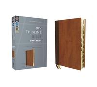 Niv, Thinline Bible, Giant Print, Leathersoft, Brown, Red Letter, Thumb Indexed, Comfort Print