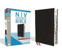 Niv, Thinline Bible, Large Print, Bonded Leather, Black, Indexed, Red Letter Edition