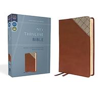 NIV, Thinline Bible, Leathersoft, Brown, Red Letter, Comfort Print