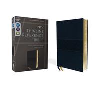 Niv, Thinline Reference Bible (Deep Study At A Portable Size), Leathersoft, Navy, Red Letter, Comfort Print