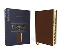 NIV, Thompson Chain-Reference Bible, Genuine Leather, Buffalo, Brown, Red Letter, Thumb Indexed, Art Gilded Edges, Comfort Print