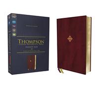 NIV, Thompson Chain-Reference Bible, Handy Size, Leathersoft, Burgundy, Red Letter, Comfort Print