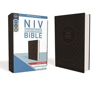 NIV, Value Thinline Bible, Large Print, Leathersoft, Gray/Black, Comfort Print