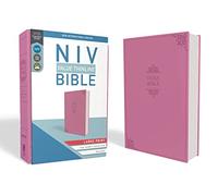 NIV, Value Thinline Bible, Large Print, Leathersoft, Pink, Comfort Print