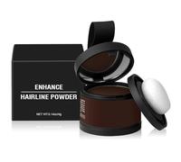 Nivaro Polvo Capilar, Nivaro Polvo Densificador Instantáneo, poudre de couverture instantanée, retouche de couverture des cheveux gris, ombre à contour imperméable avec miroir (marron foncé)