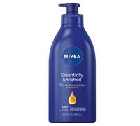 Nivea a essentiellement enrichi la lotion corporelle pour une peau trs sche avec de l'huile d'amande d'acide hyaluronique et un srum nourrissa