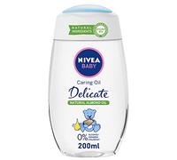 Nivea Baby Caring Oil Lot de 3 flacons d'huile hydratante intense sans parabens 200 ml