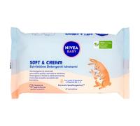 NIVEA Baby Lot de 57 lingettes nettoyantes hydratantes pour bébé avec lait d'amande et vitamines B5, C et E