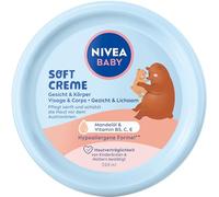 NIVEA BABY Soft Crème de soin végétalienne et hypoallergénique pour la peau protège et renforce la peau Crème hydratante pour bébé avec huile d'amande et vitamines, sans microplastiques ni parabènes